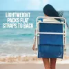 Portable Anti-Rust Marine Grade Aluminum Frame Folding Beach Chair 300lb Padded Backpack Straps 8lb Breathable Outdoor Custom