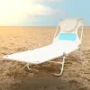 Comfort Reclining Chaise Lounge with Chest Support, Foldable & Portable for Beach Lawn Patio, Custom