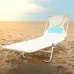Comfort Reclining Chaise Lounge with Chest Support, Foldable & Portable for Beach Lawn Patio, Custom