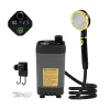 Camping Shower Pump RV Outdoor Shower Kit Camp Shower w/Full Screen Intelligent Digital Display Adjustable 6000mAh Shower Kit